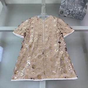 Nouvelle Robe d'été de Luxe Imprimée Asymétrique à une Épaule Longueur Genou en Polyester/Coton Lavable Anti-Plis pour Filles - Product Image 4