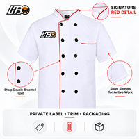 HBC été respirant cuisine salopette multifonction à manches courtes Restaurant uniforme boulangerie Chef vêtements