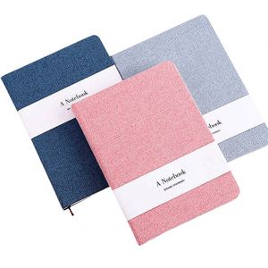Custom Logo A4 <b>A5</b> A6 PP Fabric Linen Cover Eco Friendly Luxury <b>Diary</b> Notepad Journal Promotional Office Gift - Product Image 1