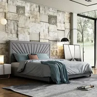 Neues Design Luxuriöses Modernes Bett Möbelset Indoor Weiches Kopfteil Vollständig Anpassbar in King- und Queen-Größe Maßgefertigte Schlafzimmermöbel