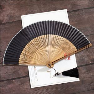 Éventail pliant en bambou de style japonais traditionnel, écologique, naturel, fait main, imprimé sur mesure, avec motifs de tuiles de mahjong, artisanat chinois peint - Product Image 2