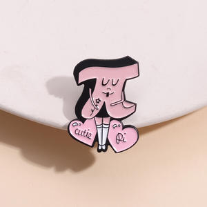 31 видов розовых металлических эмалевых значков с английскими буквами, мультяшными сердечками, геометрическими фигурами, феминистскими брошками, модные украшения, подарки для девочек и женщин - Product Image 3