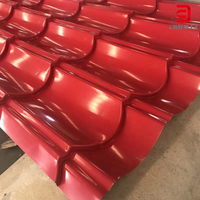 Tôle de toiture en zinc Tôle de toiture en acier Ppcg Toitures décoratives en métal de zinc Couleur enduite Acier ondulé Haute résistance 0.42mm HST