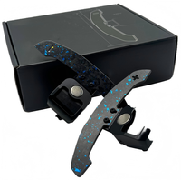 Palette de changement de vitesse en fibre de carbone pour le contrôle manuel de la boîte de vitesses dans les voitures de sport, simulation de course automobile, mise à niveau du cockpit
