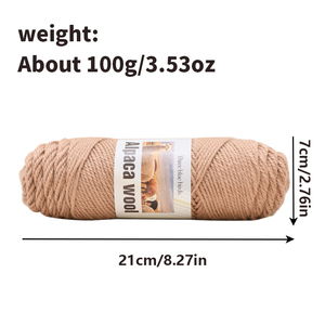 Fil à tricoter de luxe en <span class=keywords><strong>laine</strong></span> d'<span class=keywords><strong>alpaga</strong></span> naturelle 10S 4 brins 100g, épais, chaud, pour crochet, DIY, pull, chapeau, artisanat, antistatique, pelote douce - Product Image 2