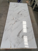 Panneaux muraux en faux marbre Laminas De Pvc Tipo Marmol 3mm Feuille de marbre en plastique Pvc