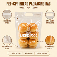 Sachet Ziplock PET CPP Doypack Transparent pour Emballage de Pain avec Poignée et Impression Personnalisée