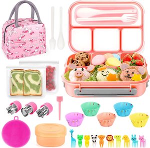 Juego de fiambrera de 27 piezas, bolsa aislada, bolsa sellada para alimentos, juego de caja Bento para cortar verduras - Product Image 2