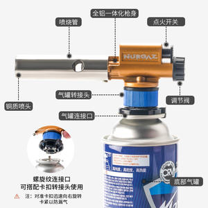 Antorcha de Gas Portátil Nurgaz con Boquilla de Latón para Cocinar y Uso en Exteriores - Product Image 1