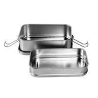 Boîte à bento isotherme double paroi en acier inoxydable 1400/1900 ml, anti-fuite, compatible micro-ondes, pour le camping et la cuisine