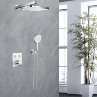 Ensemble de douche thermostatique mural moderne avec jet pluie – Solution complète en promotion