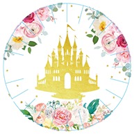Nouvelle nappe de fête de château de princesse, décorations de fête d'anniversaire, assiettes en papier de château, gobelets, vaisselle jetable pour fête