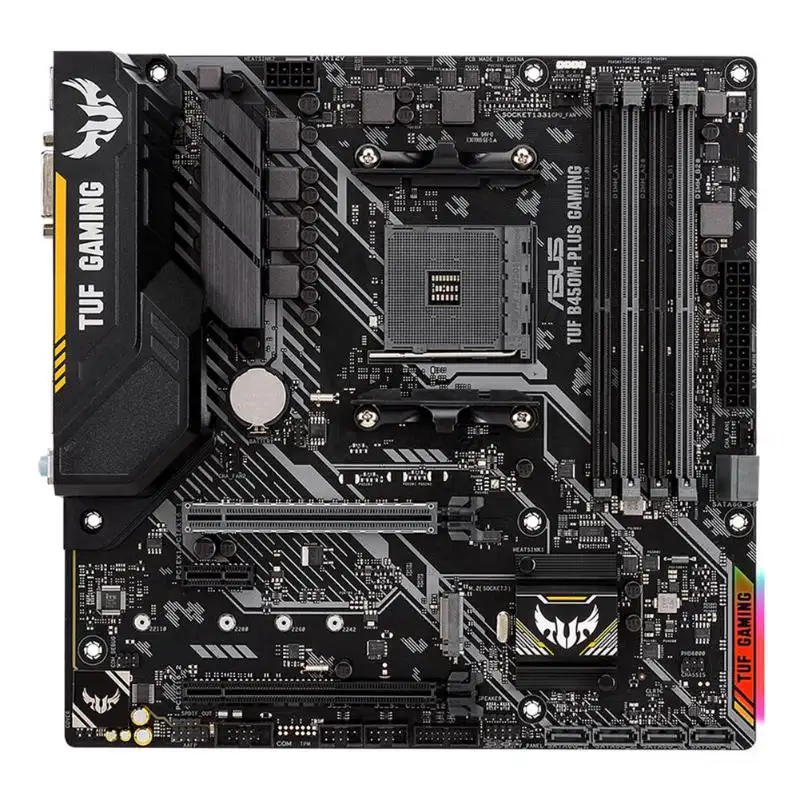 Новая материнская плата для ноутбука ASUS TUF B450M-PLUS игровых AMD B450 плата настольная розетка AM4 двухканальный DDR4 mикро ATX материнская плата