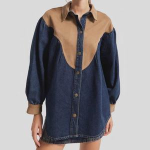 Camisa Vaquera con Gráficos de Roca en Contraste para Mujer, Estilo Western, Chaqueta Vaquera para Mujer - Product Image 6