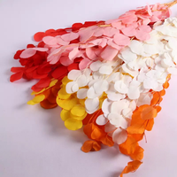 Bouquet de fleurs séchées, arrangement éternel, feuilles de pomme immortelles, feuilles rondes, feuilles d'eucalyptus naturelles préservées pour mariage