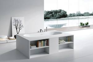 <span class=keywords><strong>Baignoire</strong></span> autoportante moderne en acrylique à surface solide | <span class=keywords><strong>Baignoire</strong></span> <span class=keywords><strong>de</strong></span> trempage profonde <span class=keywords><strong>de</strong></span> qualité supérieure avec des formes personnalisées - Product Image 5