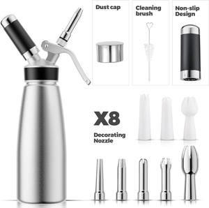 Distributeur de crème fouettée en acier inoxydable 500 ml, prix usine, pour crèmes et sauces maison - Product Image 6