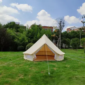 링 캠프 뜨거운 판매 OEM/ODM 겨울 chanodug 라운드 몽골 campong 4 사람 돔 텐트 5m 굴뚝 스토브 잭 하우스