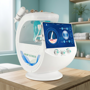 Sistema de Cuidado Facial 7 en 1, Limpiador Facial, Dermoabrasión con Punta de Diamante, Peeling, Máquina Facial Inteligente Azul Hielo - Product Image 1