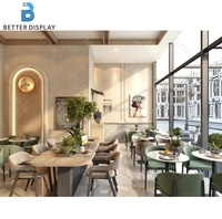 Comptoir de Bar en Marbre pour Boulangerie Personnalisé, Vitrine de Boulangerie en Verre avec Éclairage pour Présentation de Sucreries