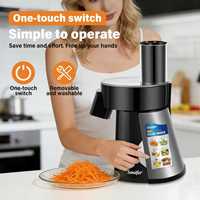 Sonifer SF-5556 Roestvrijstalen Groentesnijder Met Één Knop Bediening Eenvoudig Schoon Te Maken Keukenmachine