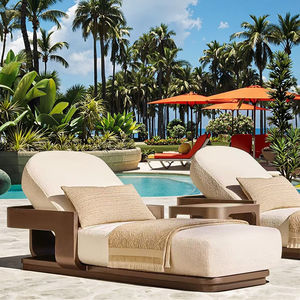 In piscina mobili impermeabili spiaggia lato sdraio sedie a sdraio In lega di alluminio - Product Image 2