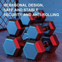 Mancuernas Hexagonales de Cemento y Goma de Protección Ambiental para Entrenamiento de Fuerza y Fitness de Entrega Rápida PINJIAN