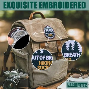 Out Of Breath Hiking Society Embroidery <b>Patch</b> 3 Inches Iron <b>On</b> <b>Sew</b> <b>On</b> Travel Applique <b>Patch</b> - Product Image 4
