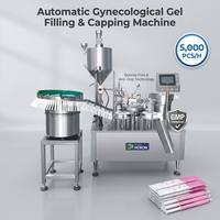 Machine automatique de remplissage et de bouchage de gel avec système de bouchage vibrant, conforme aux normes GMP pour la production de réactifs en gel