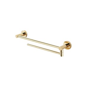 Toallero de pared de una sola capa, color cobre dorado, para baño, giratorio - Product Image 1