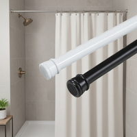 Tringle de Douche Professionnelle Écologique en Métal Sans Perçage à Tension Réglable pour Hôtels