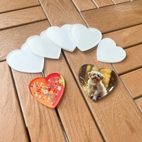 MDFSUB Supports de sublimation haut de gamme pour transfert thermique, sous-verres et sous-plats en acrylique en forme de cœur personnalisables, pour décoration de table de mariage et cadeaux
