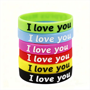 Custom Logo Debossed Silicone Wristband Ink-Filled Rubber <b>Bracelet</b> for Party and Event Usage - Product Image 2