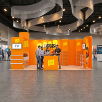 Stand d'exposition modulaire 10x20 pieds, structure en aluminium, tissu tendu, kit complet pour exposition et événementiel