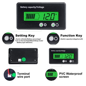 Voltímetro digital com luz de fundo <span class=keywords><strong>lcd</strong></span>, medidor de voltímetro digital e à prova d'água para 2s-15s, baterias de lítio chumbo-ácido - Product Image 3
