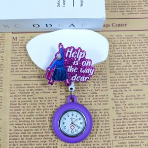 Reloj de Enfermera con Diseño de Dibujos Animados, Correa de Silicona Brillante, Cuarzo, Retráctil, con Clip de Bolsillo para Hospital, Médico, Enfermera - Product Image 5