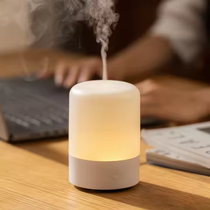 Humidificateur d'air USB portable 120 ml H2O avec lumières LED colorées, mini-lumières LED colorées, diffuseur d'arômes délicats, huile essentielle, électrique pour hôtel - Product Image 1