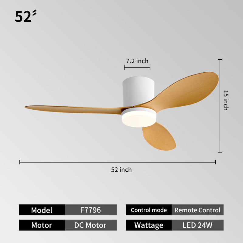 52INCH-White + ไม้