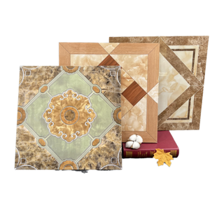 Parquet en céramique moderne, surface brillante, 400x400 mm, 8 mm d'épaisseur, résistant aux acides, antibactérien, carreaux de sol pour villa - Product Image 1