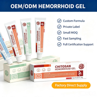 Gel anti-hémorroïdes au chitosane sous marque privée, Crème anti-hémorroïdes à base de plantes OEM, Pommade de soin des plaies en gros