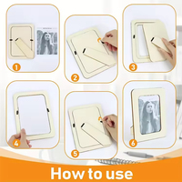 Cadre photo en bois à faire soi-même pour l'artisanat et la peinture, cadre photo vertical non fini, projet artistique, cadeau d'anniversaire