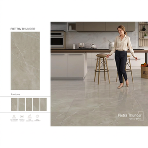 Glorious White Marble Look Porcelain Tiles 2x4 Ft Polished Luxury Wall Floor Collection - Product Image 6
