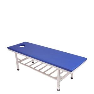 Cama de Masaje 180x60x65cm Azul con Marco de Hierro y Acolchado de Esponja, Plegable y Portátil para Uso en Clínicas y Salones de Belleza - Product Image 1
