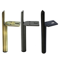 Jambes de canapé en métal et noir, 1 paire, Style pistolet doré de luxe, pied de meuble, Table de chevet, meuble TV, support de salle de bains
