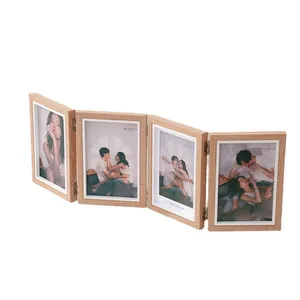Wholesale XINYI Foldable MDF <strong>Photo</strong> <strong>Frames</strong> Double and <strong>Triple</strong> Pcs Wall Mountable Rectangle Shape for Pet Family Picture Display - Product Image 3