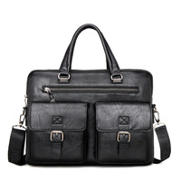 Sac à main pour ordinateur portable en cuir PU imperméable de bonne qualité pour hommes d'affaires, mallette personnalisée légère et durable