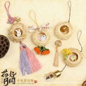 Bamboo Lanterns 6x6 9x9 Small Woven <b>Decor</b> For Mid Autumn Festival Indoor <b>Lighting</b> - Product Image 1