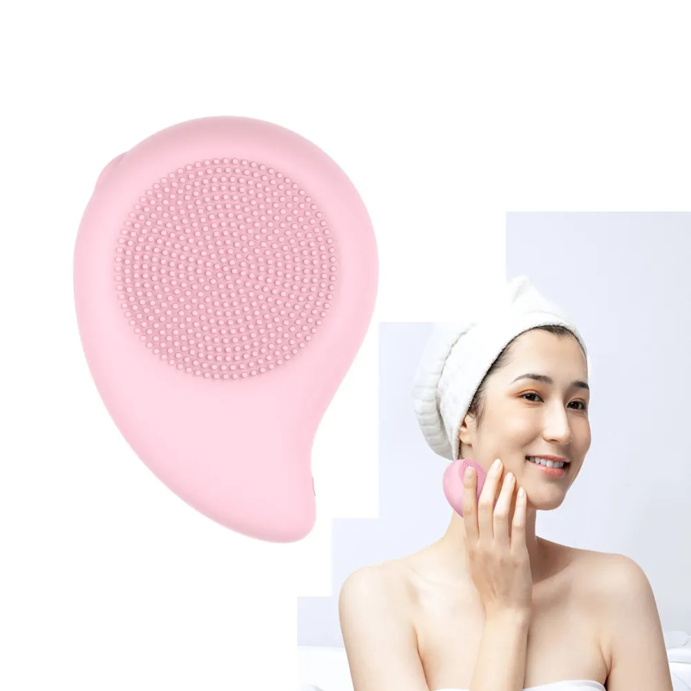 Escova facial elétrica de silicone de qualidade alimentar à prova d'água para rosto vibratório Guangdong melhor desempenho