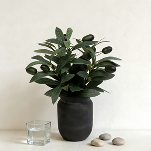 Plantes artificielles délicates <span class=keywords><strong>en</strong></span> forme de branche d'<span class=keywords><strong>olivier</strong></span>, décor <span class=keywords><strong>en</strong></span> fourrure rose, verdure artificielle, arbre artificiel dans un <span class=keywords><strong>pot</strong></span> <span class=keywords><strong>en</strong></span> céramique, charmant <span class=keywords><strong>pour</strong></span> la maison, le bureau - Product Image 5