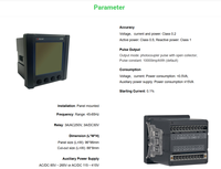 Medidor de Panel Acrel APM520, Rs485 Modbus, Medidor de Energía Multifunción, Medidor de Energía Programable, Comunicación Ethernet